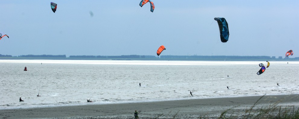 kitesurfen op Westerschelde